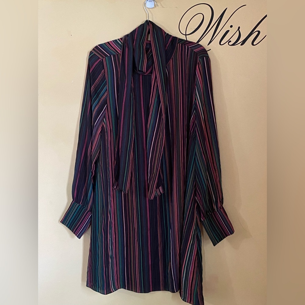 NWT City Chic brand, size M (18), Polyester Long-Sleeve Stripped Tunic